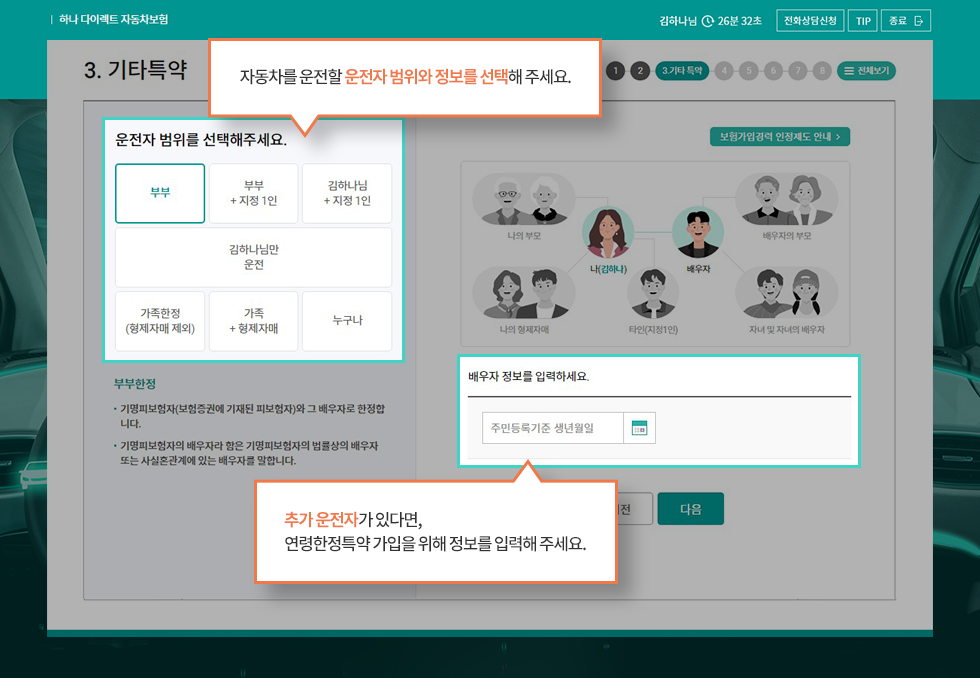 자신에 맞는 운전범위 선택